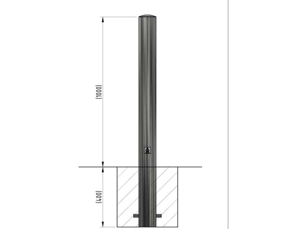 Autopa Fixed Bollards 1400mm - Galvanised