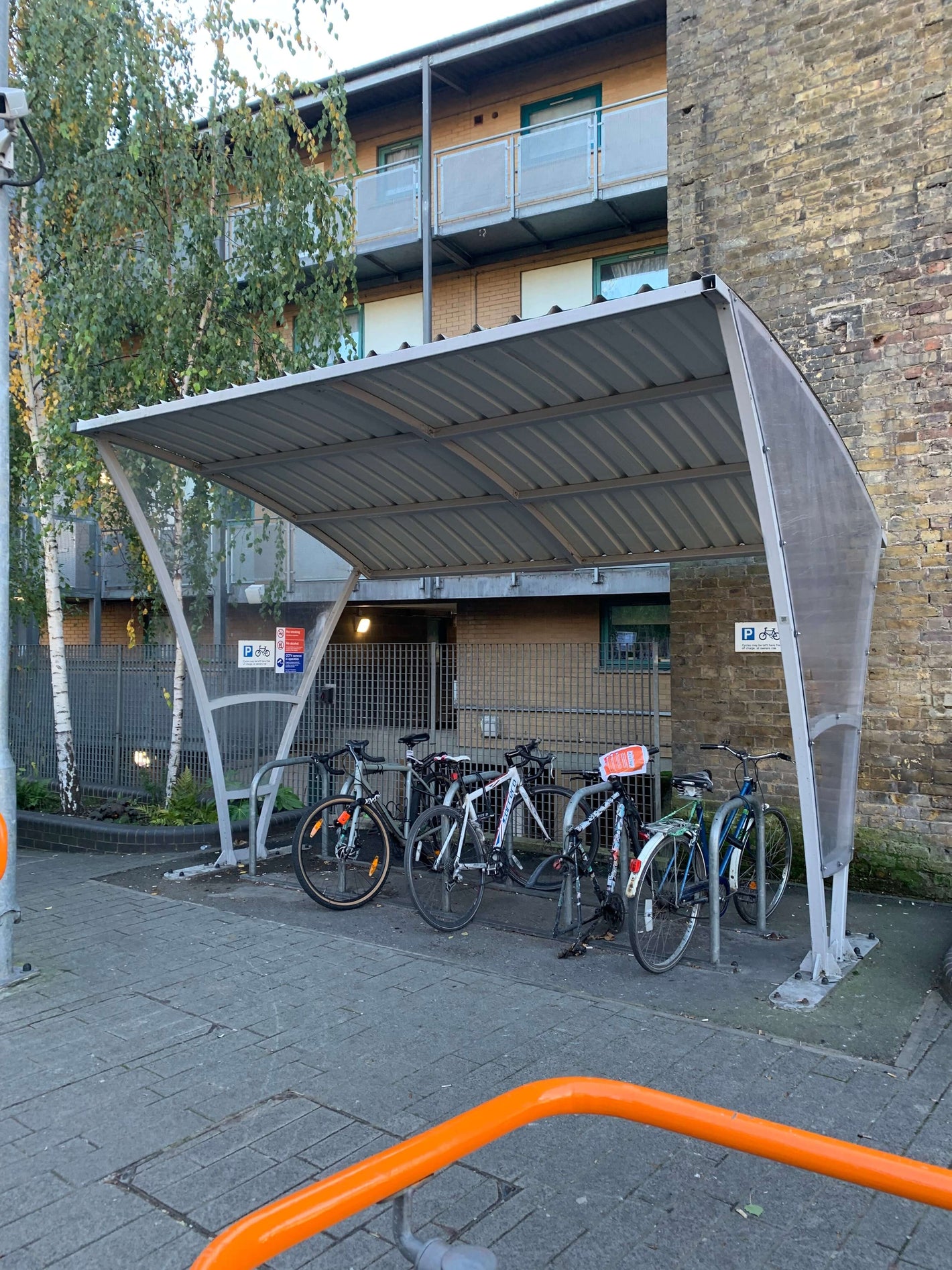 Bike Shelter At Train Station
