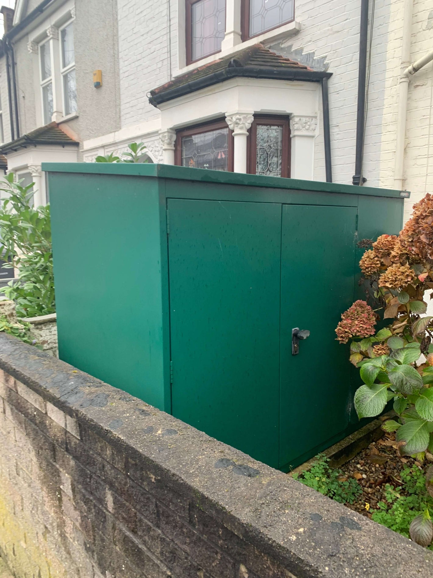 Asgard Green Bike Shed in Park