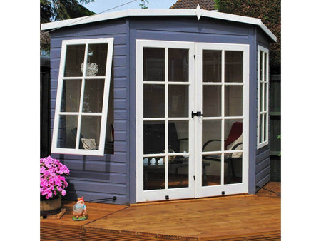 Shire Hampton Shiplap Corner Wooden Summerhouse 7 x 7