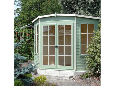 Shire Hampton Shiplap Corner Wooden Summerhouse 7 x 7