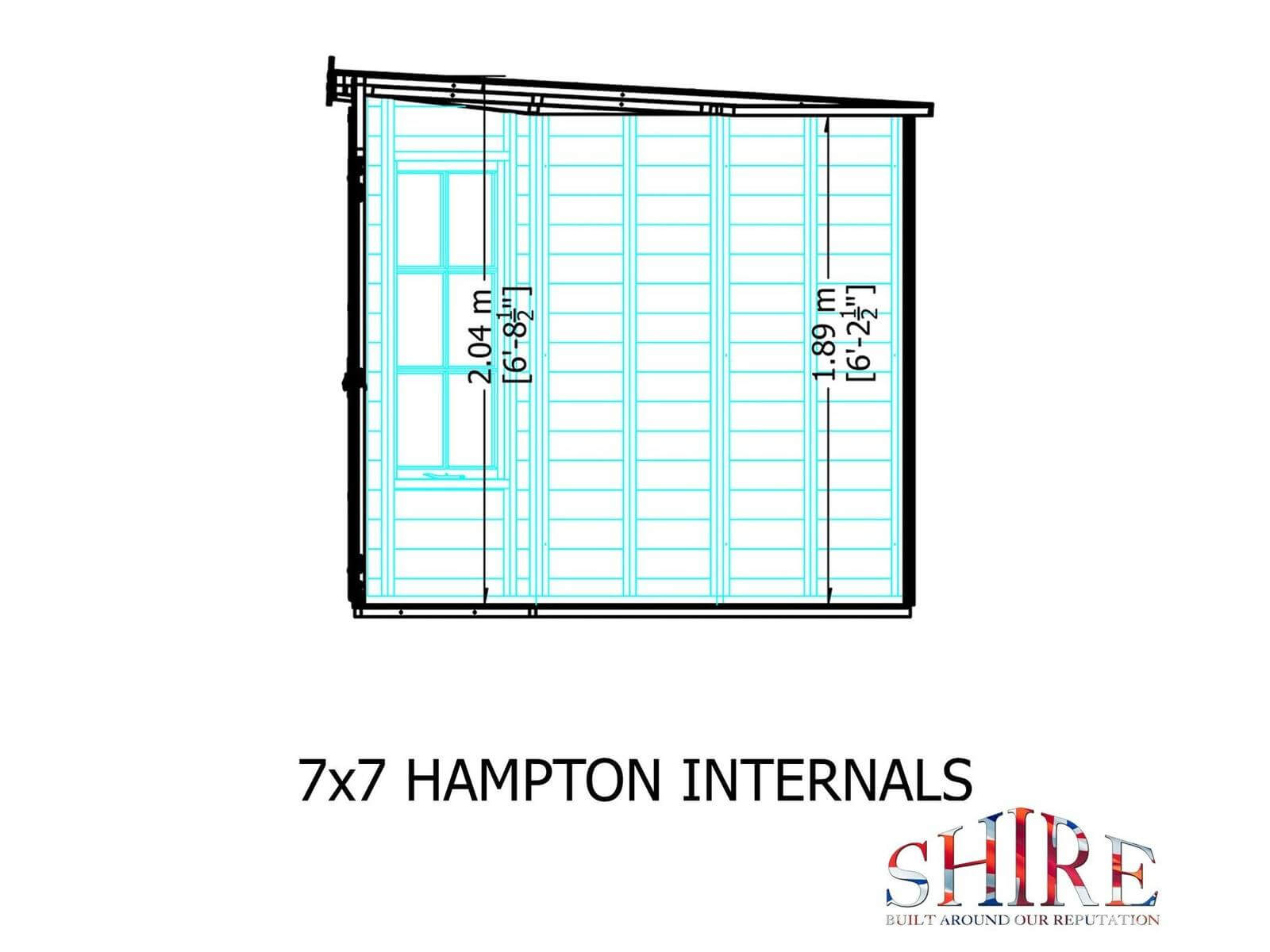 Shire Hampton Shiplap Corner Wooden Summerhouse 7 x 7
