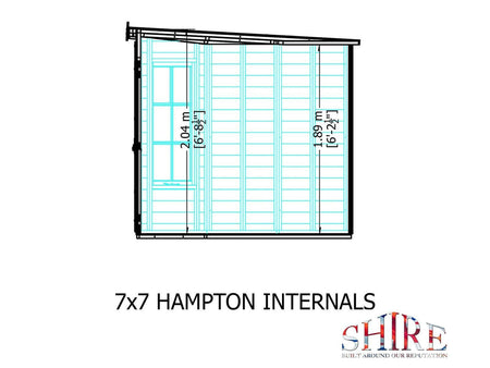 Shire Hampton Shiplap Corner Wooden Summerhouse 7 x 7