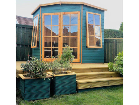 Shire Hampton Shiplap Corner Wooden Summerhouse 7 x 7