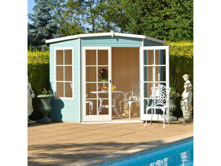 Shire Hampton Shiplap Corner Wooden Summerhouse 7 x 7
