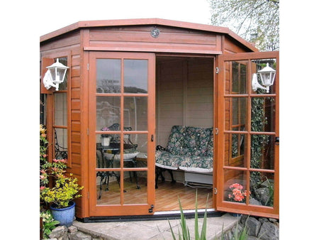 Shire Hampton Shiplap Corner Wooden Summerhouse 7 x 7
