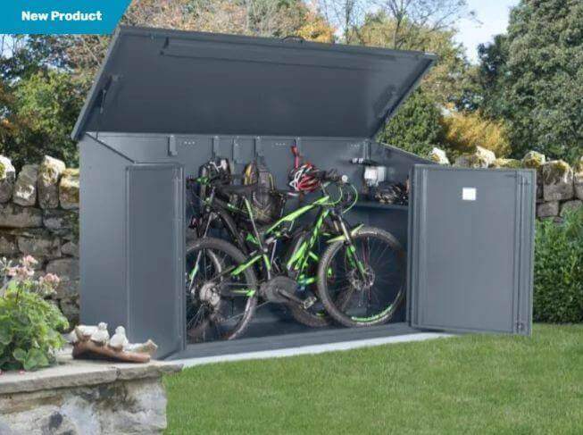 Asgard E Bike Storage Shed x3 Slicker Bike Shelters