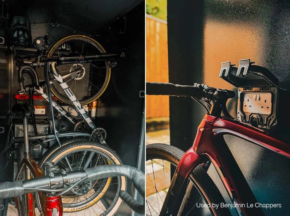 Asgard Slimline Bike Shed x2 Asgard internal view