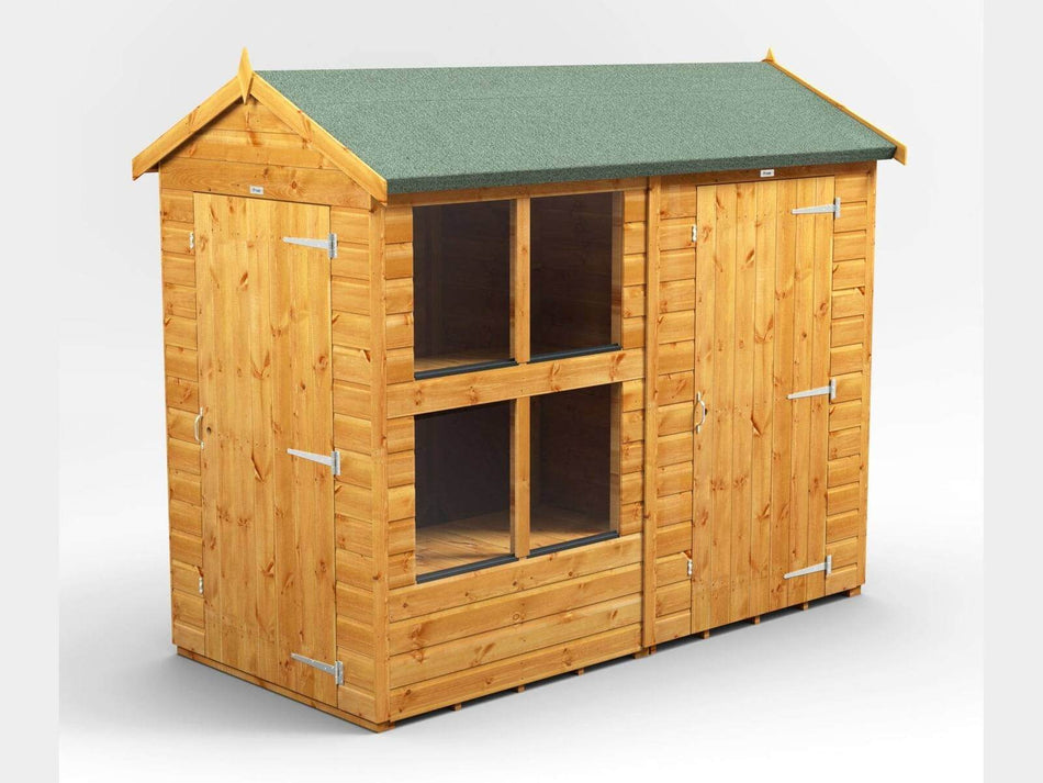 Power Apex Wooden Potting Shed Combi Various Sizes Shed Sizes: 8x4 (includes 4ft Side Store)