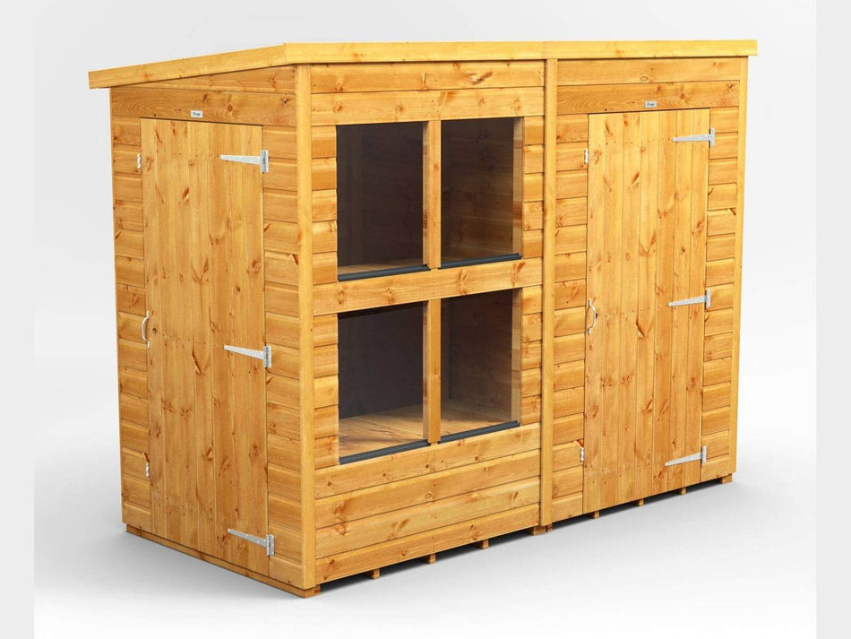 Power Pent Wooden Potting Shed Combi Various Sizes