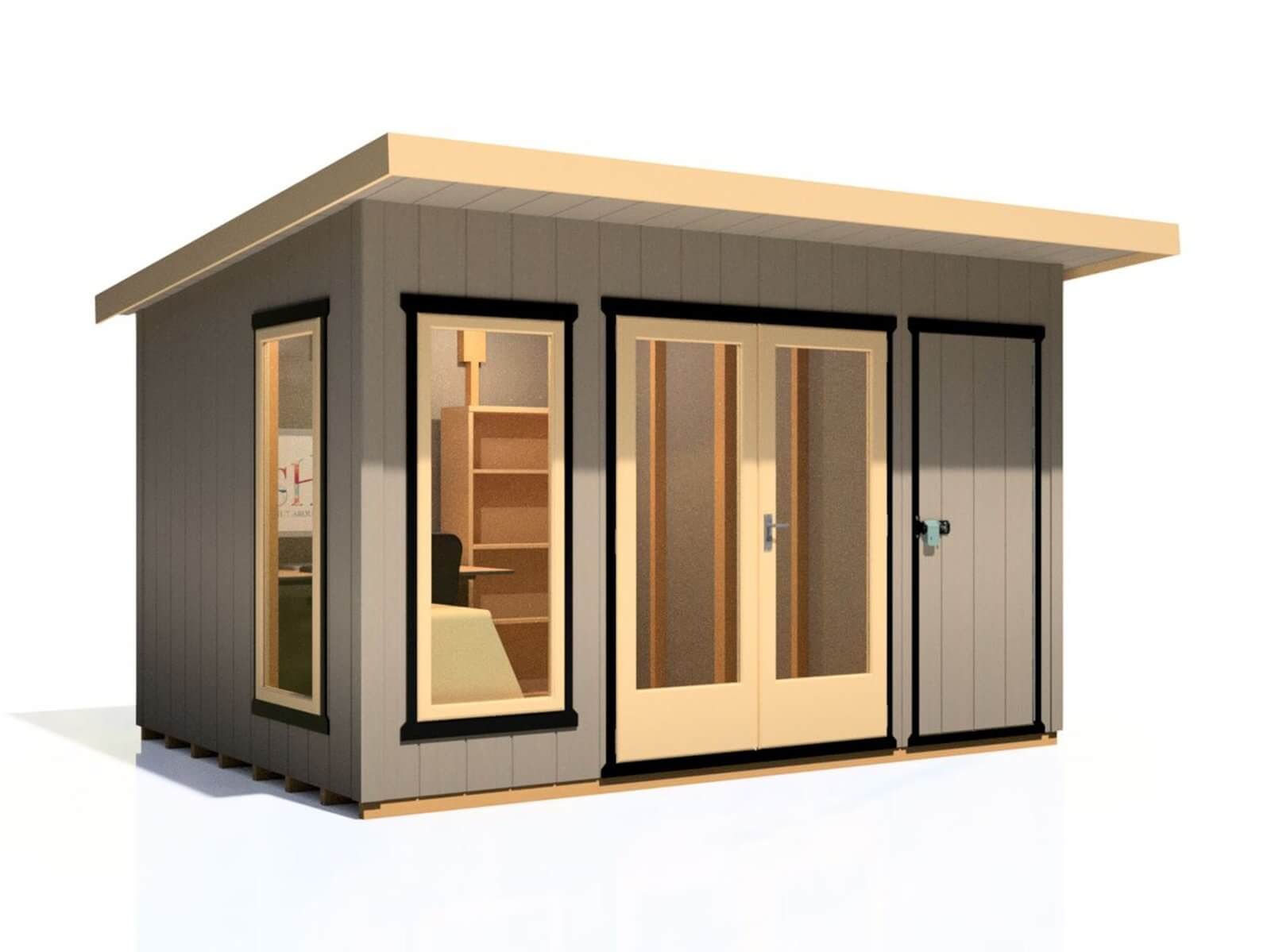 Shire Cali Garden Office 12 x 8 Pent and Storage