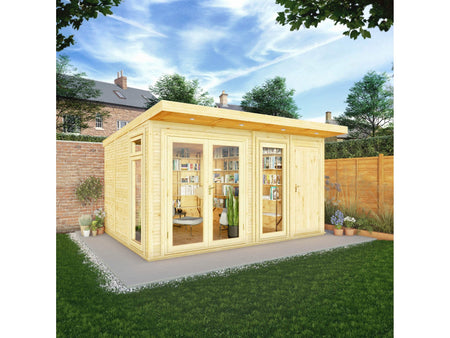 Mercia Insulated Garden Office + Side Shed