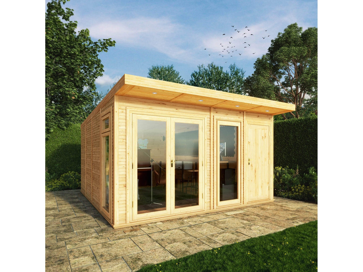 Mercia Insulated Garden Office + Side Shed