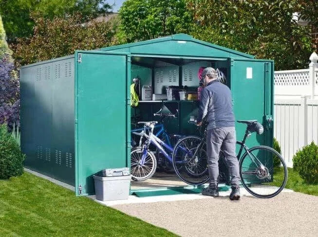 Asgard Bike Storage Shed x12 In Green