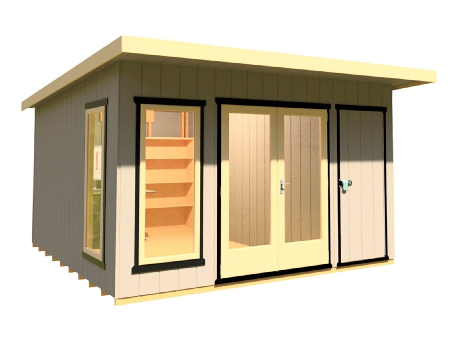 Shire Cali Garden Office 12 x 12 Pent and Storage