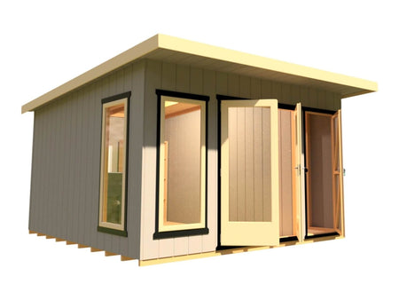 Shire Cali Garden Office 12 x 12 Pent and Storage