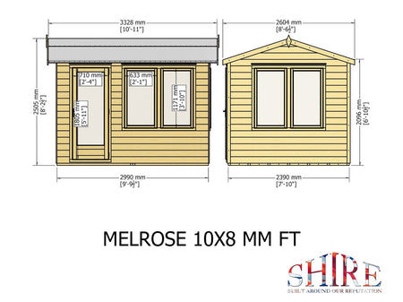 Shire Melrose Garden Office 10 x 8