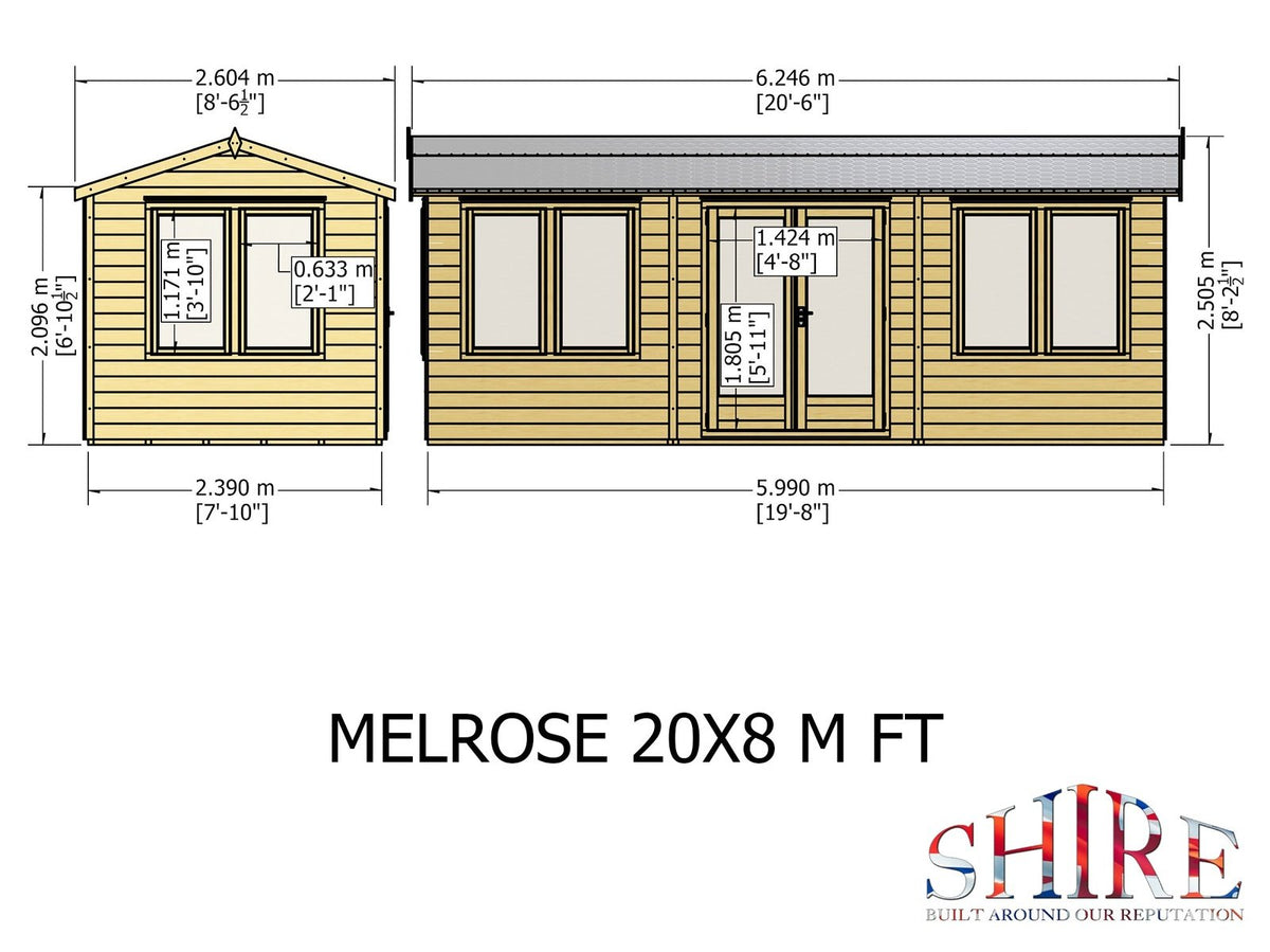 Shire Melrose Garden Office 20 x 8