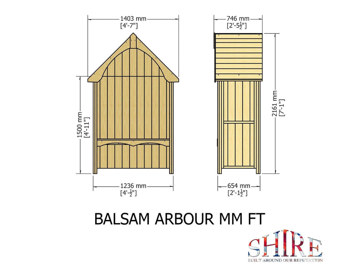 Shire Balsam Arbour Pressure Treated