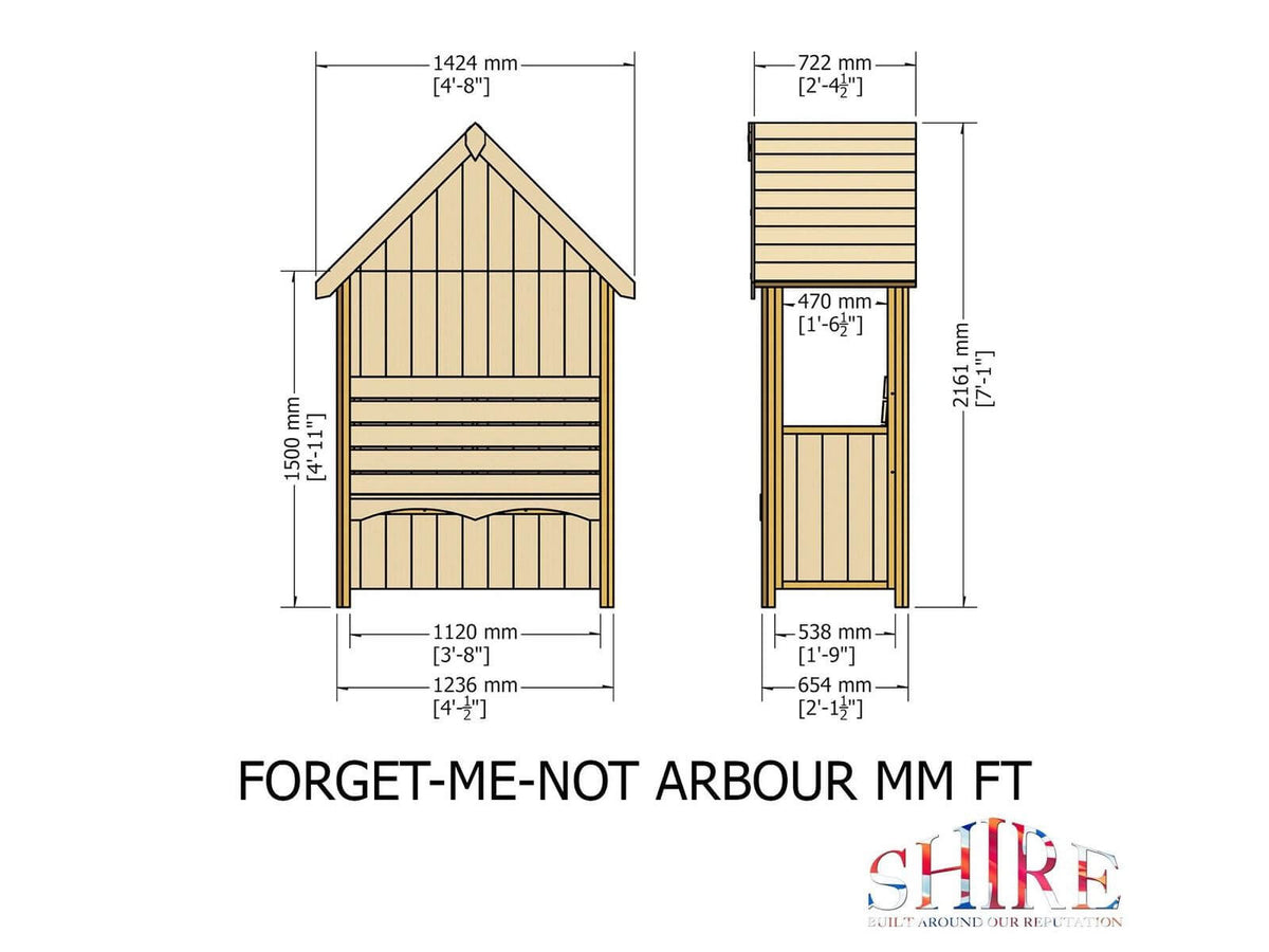 Shire Forget Me Not Arbour Pressure Treated