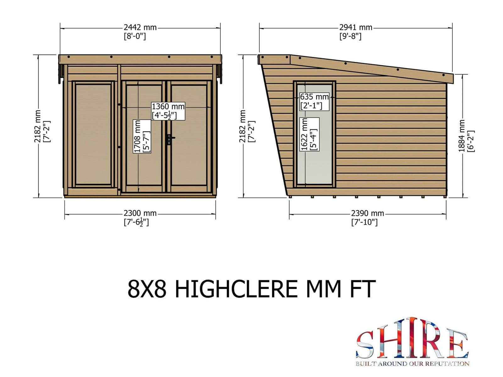 Shire Highclere Shiplap Wooden Summerhouse 8 x 8