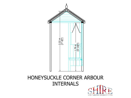 Shire Honeysuckle Corner Arbour Pressure Treated