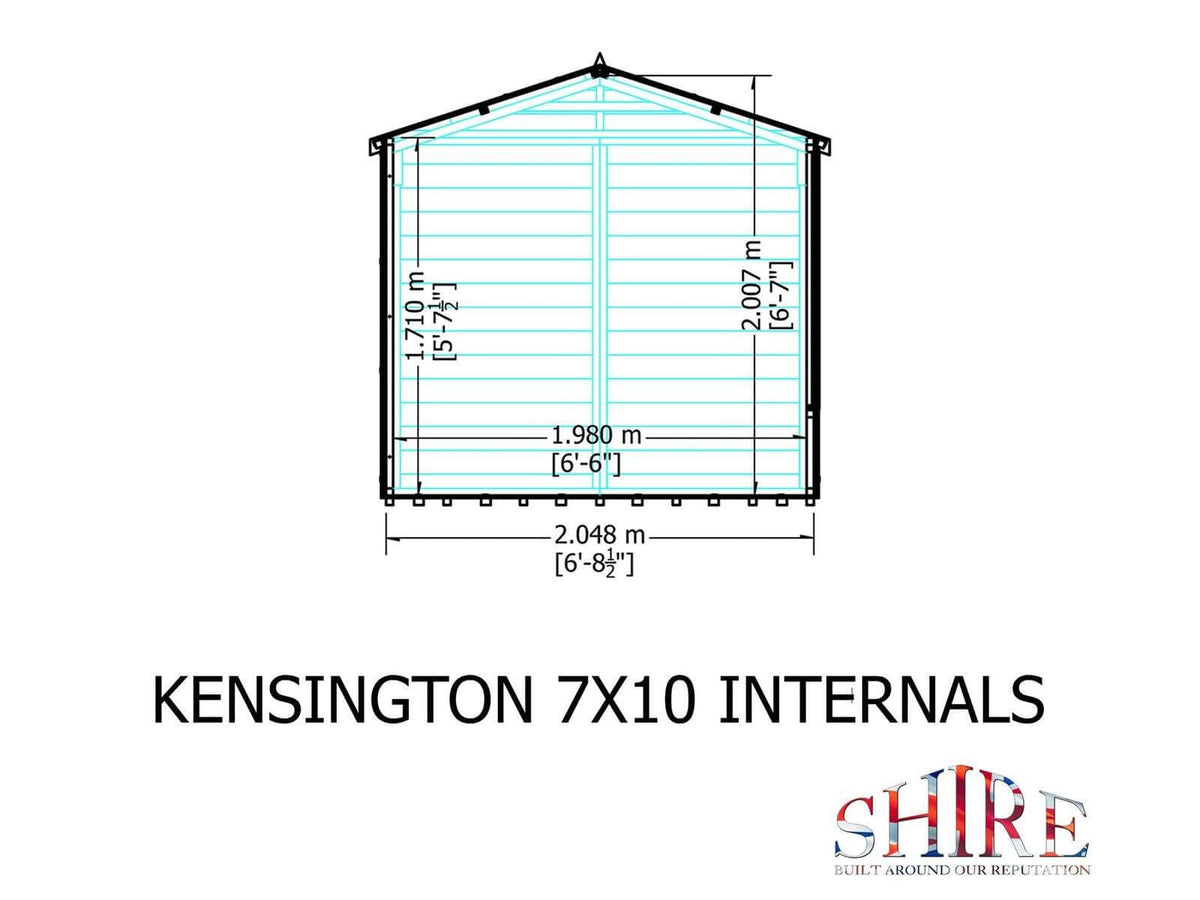 Shire Kensington Shiplap Apex Wooden Summerhouse 7 x 10