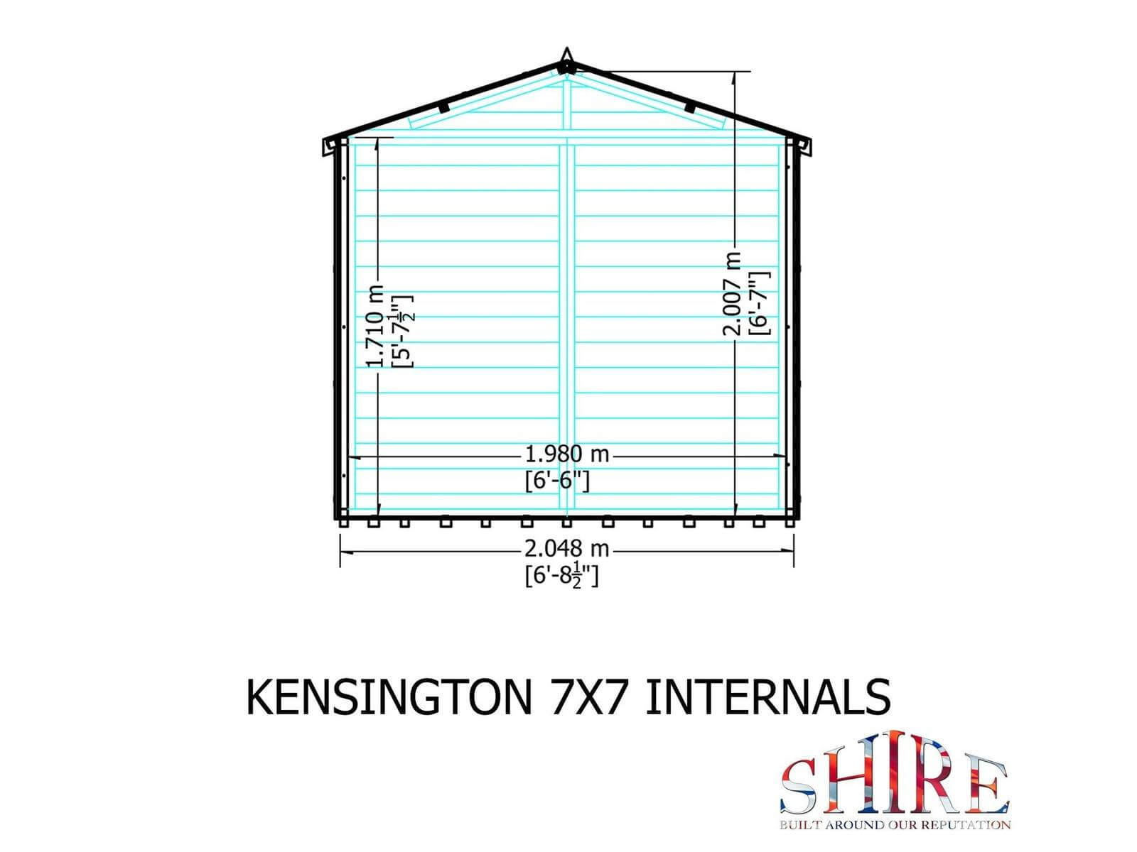 Shire Kensington Shiplap Apex Wooden Summerhouse 7 x 7