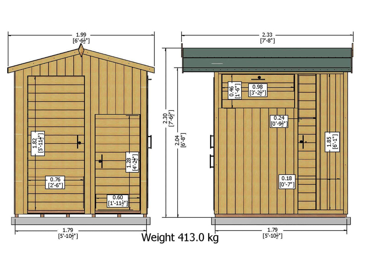 Shire Multi Store Flatpack Shed 6 x 6