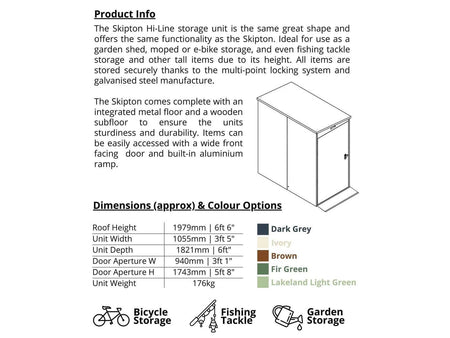 Skipton Highline Bike Storage Shed Safestor 