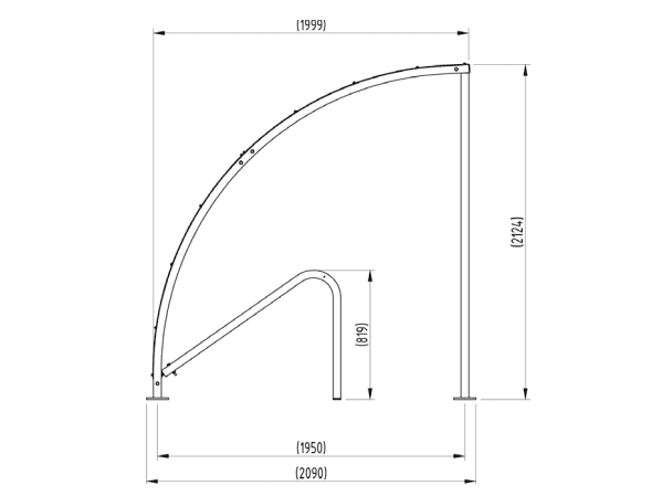 VS1 Cycle Shelter Dimensions