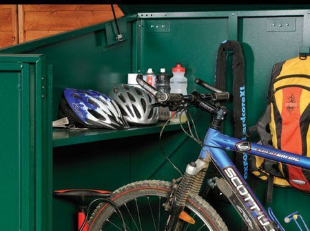 Asgard Bike Storage Shed x4 Internal View With Bike