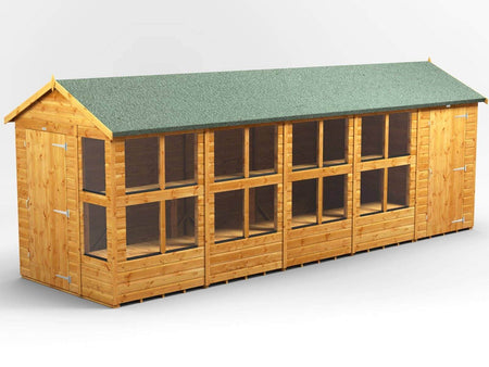 Power Apex Wooden Potting Shed Combi Various Sizes Shed Sizes: 20x6 (includes 4ft Side Store)