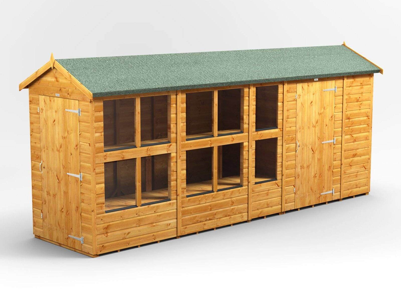 Power Apex Wooden Potting Shed Combi Various Sizes Shed Sizes