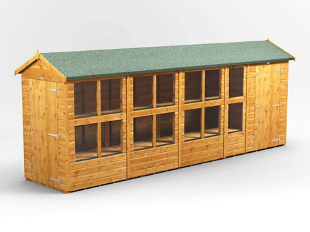Power Apex Wooden Potting Shed Combi Various Sizes Shed Sizes: 18x4 (includes 4ft Side Store)
