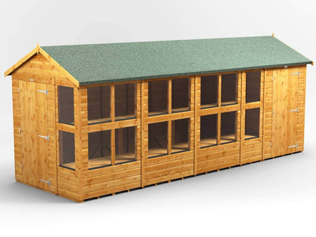 Power Apex Wooden Potting Shed Combi Various Sizes Shed Sizes: 18x6 (includes 4ft Side Store)
