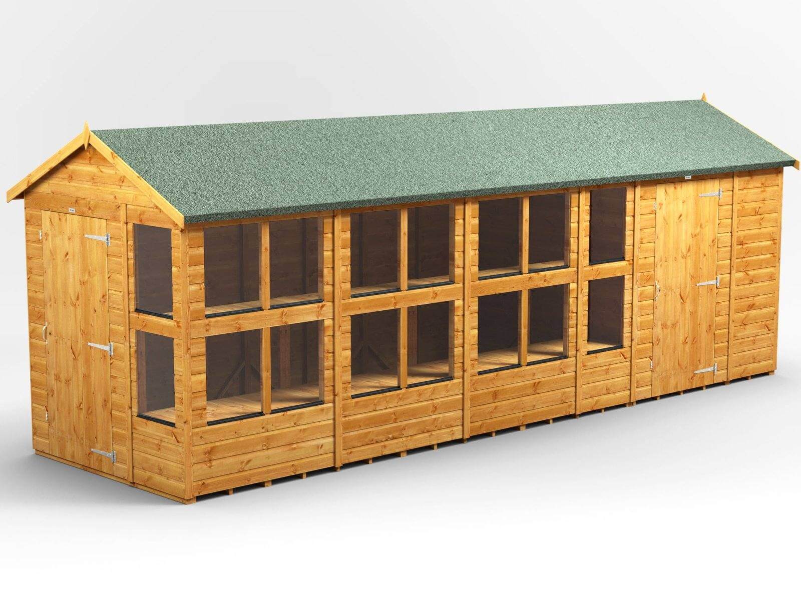 Power Apex Wooden Potting Shed Combi Various Sizes Shed Sizes: 20x6 (includes 6ft Side Store)