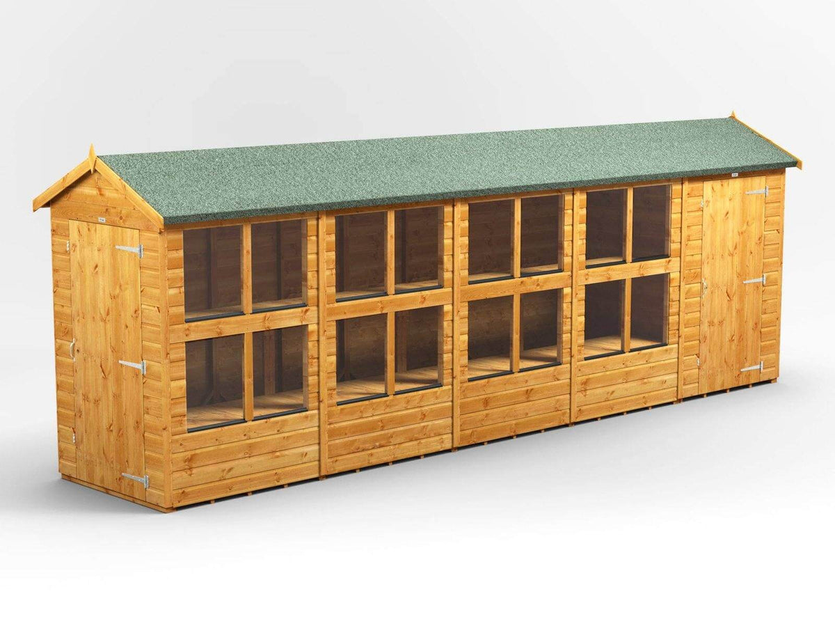 Power Apex Wooden Potting Shed Combi Various Sizes Shed Sizes: 20x4 (includes 4ft Side Store)