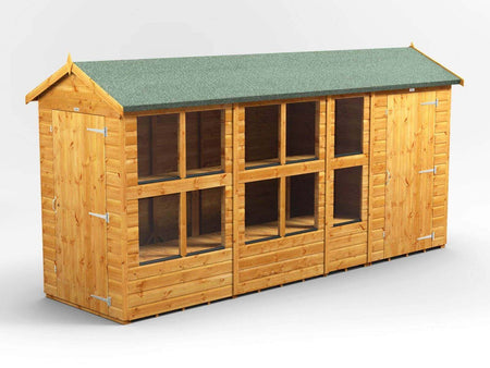 Power Apex Wooden Potting Shed Combi Various Sizes Shed Sizes