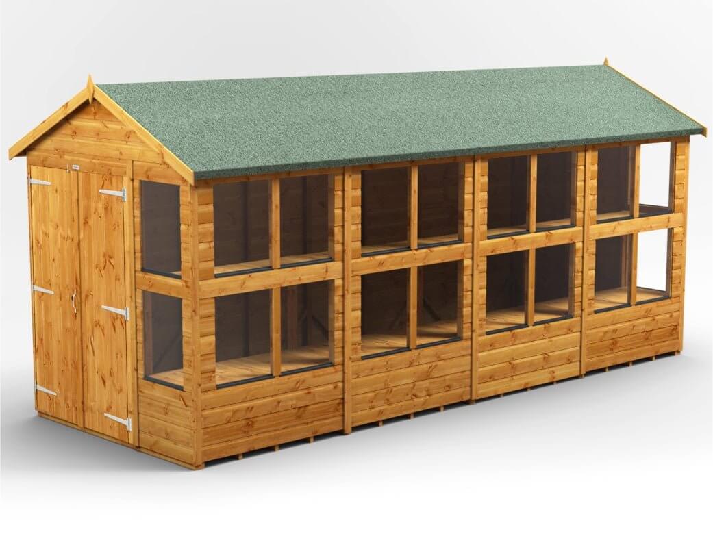 Power Apex Wooden Potting Shed Various Sizes Shed Sizes: Power Apex Potting Shed 16x6
