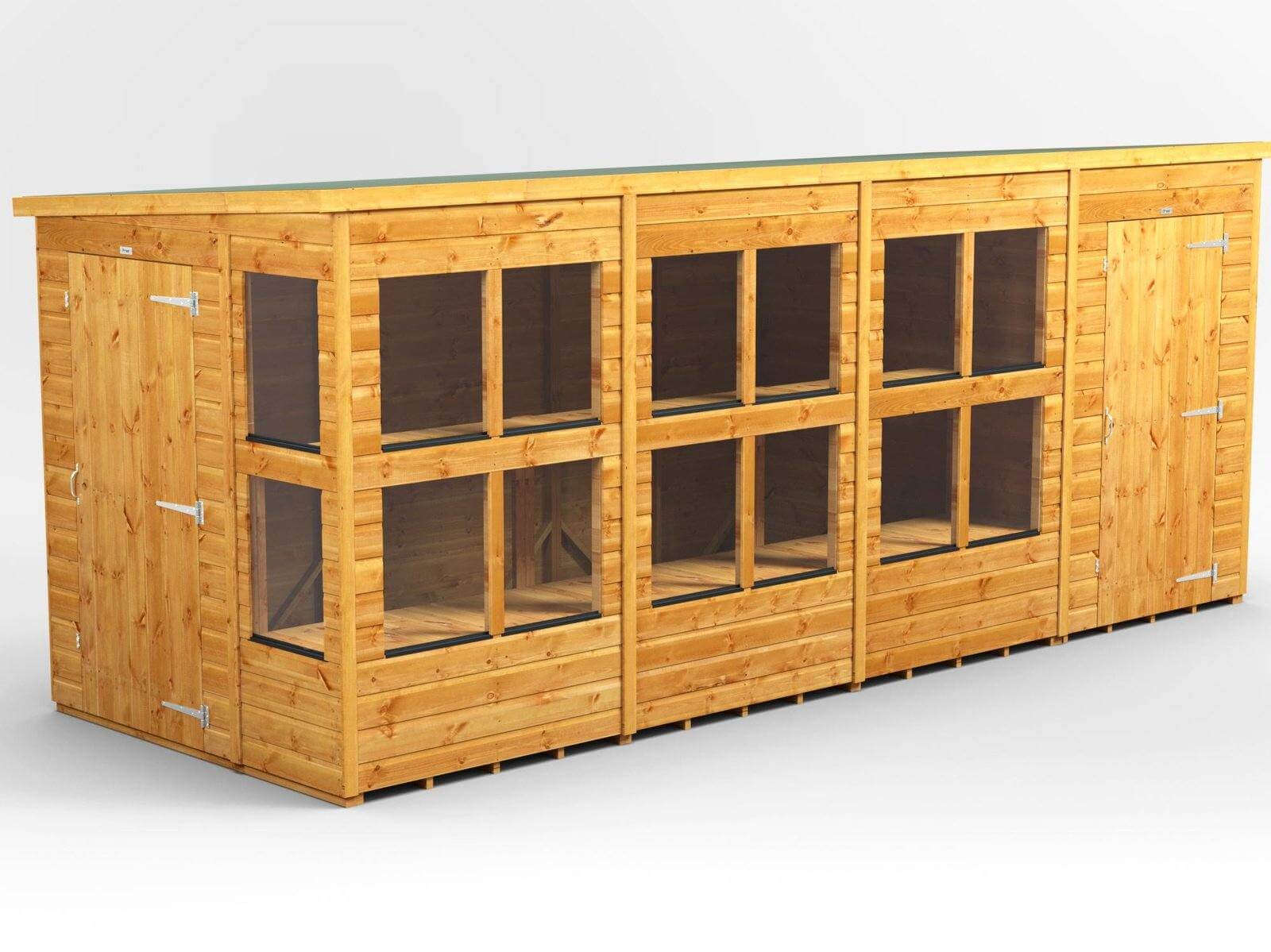 Power Pent Wooden Potting Shed Combi Various Sizes